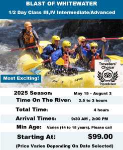 Poudre River Rafting Blast of Whitewater Trip