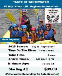 Poudre River Rafting Taste of Whitewater Trip